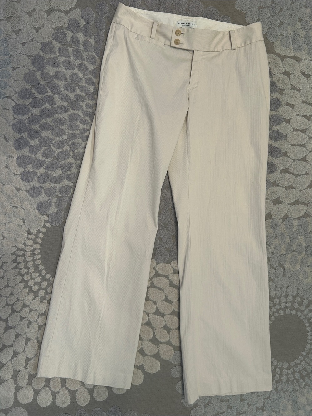 Banana Republic Jackson fit Cream wide-Leg pants size 6 petite